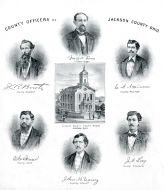 Jonathan R. Booth, J.C. Evans, Chas. A. Atkinson, Chas James, John M. Ewing, Jacob A. Long